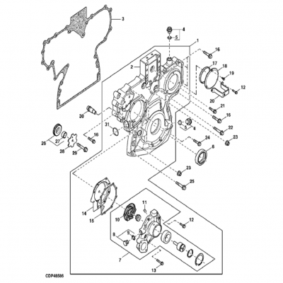 Group 44: Timing Gear Cover &amp; Water Pump  第44組：正時齒輪蓋和水泵&ldquo;GM93289,&rdquo;&ldquo;GM93285,&rdquo;&ldquo;GM91650,&rdquo;&ldquo;GM85414,&rdquo;&ldquo;GM8541