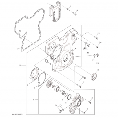 Group 44: Timing Gear Cover &amp;amp;amp; Water Pump, continued  第44組：正時(shí)齒輪蓋和水泵，&amp;amp;ldquo;GM93289,&amp;amp;rdquo;&amp;amp;ldquo;GM93285,&amp;amp;rdquo;&amp;amp;ldquo;GM9165