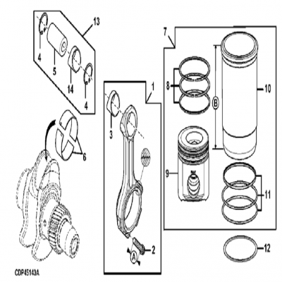 Group 48: Piston and Connecting Rod, continued  第48組：活塞和連桿，“GM93289,”“GM93285,”“GM91650,”“GM85414,”“GM85412,”“GM85410,”“GM