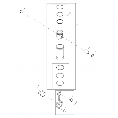 Group 48: Piston and Connecting Rod, continued  第48組：活塞和連桿，“GM93289,”“GM93285,”“GM91650,”“GM85414,”“GM85412,”“GM85410,”“GM