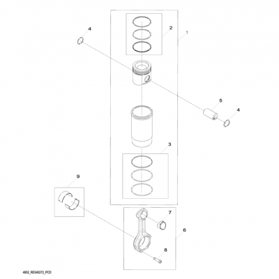 Group 48: Piston and Connecting Rod, continued  第48組：活塞和連桿，“GM93289,”“GM93285,”“GM91650,”“GM85414,”“GM85412,”“GM85410,”“GM